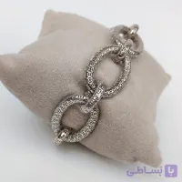 دستبند نقره زنانه با سنگ فیروزه اصل مدل هندسی لوکس وارداتی تک نسخه مخصوص خاص پسندان
