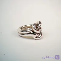 انگشتر نقره زنانه وارداتی طرح گره مدرن با جلوه حجیم وارداتی تک نسخه مخصوص خاص پسندان
