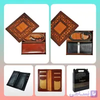 ست هدیه چرم مردانه کیف و کمربندچرم طبیعی مردانه مدل برزو | تولیدی چرم کوروش | فروش عمده | ست مدیریتی چرمی لوکس عمده