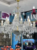 لوستر کریستالی باکارا سفید (تولید سفارشی)