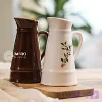 جا آبلیمویی سرامیکی تک رنگ سبز و لاوندر