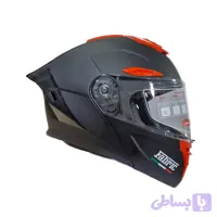 کلاه کاسکت فک متحرک فابریک FABRIC - مدل F20 مشکی قرمز