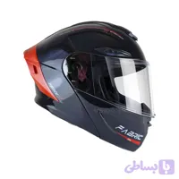 کلاه کاسکت فک متحرک فابریک FABRIC - مدل F22 مشکی قرمز
