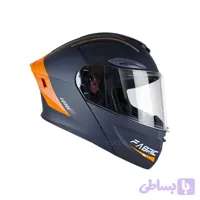 کلاه کاسکت فک متحرک فابریک FABRIC - مدل F22 مشکی نارنجی