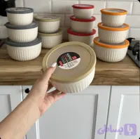 ظرف نگهدارنده درب دار فریزری گرد کاپریس 3 عددی