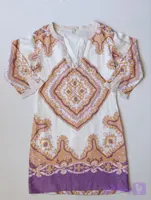 پیراهن مجلسی زنانه لینن برند جی کرو J.CREW استوک اورجینال طرحدار
