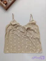 تاپ بندی زنانه لینن برند OLD NAVY استوک اورجینال رنگ کرم
