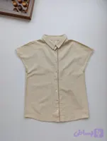 تاپ زنانه نخی برند MAUD HELINE استوک اورجینال رنگ کرم