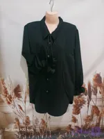 شومیز بلند مشکی لاله ساده( مانتو)