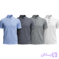 تیشرت یقه دار طرح دار