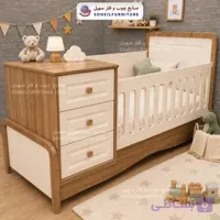 تخت دومنظوره نوزاد دیاکو قابل تبدیل به نوجوان