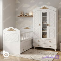 سرویس کمد و تخت نوزادی بامبینو مدل B031