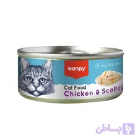 کنسرو گربه ونپی با طعم مرغ و صدف (۹۵ گرم) | انگلیسی نویس