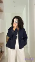 کت جین سورمه ای