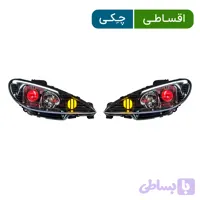 چراغ جلو 206 اسپرت طرح تی وای دی 24 با لنز 2.5 اینچ زیمر L25 6000