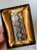فندک گازی لوکس کلاسیک چرخ بغل برند لایتر(Lighter) مدل Geometric (هندسی) – شعله نرم و بدنه اسلیم