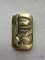 فندک گازی اسلیم (باریک) فلزی برند لایتر(Lighter) طرح هارلی دیویدسون، بدنه حکاکی برجسته درجه 1