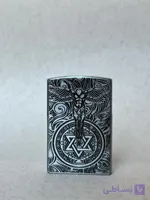 فندک گازی طرح زیپو برند لایتر(Lighter) طرح «فرشته نگهبان» (Guardian Angel) – حکاکی برجسته اساطیری در دو رنگ
