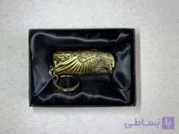 فندک گازی برند لایتر (Lighter) مدل Eagle Brass – بدنه برنجی طرح عقاب همراه با حلقه جاکلیدی