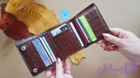 کیف پول جیبی مردانه چرم طبیعی تاشو