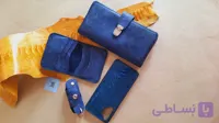 ست چرمی مردانه ۴ تکه (گارد موبایل، کتی جای موبایلی، کیف کلید، جاکارتی تمام چرم)