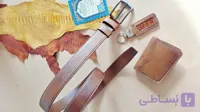 ست چرمی مردانه ۳تکه ( کمربند، جاکارتی تمام چرم، جاکلیدی)