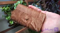 جاکارتی  مردانه  چرمی طرح طبله دار (تمام چرم)