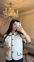 کت زنانه لینن زرد کره ای