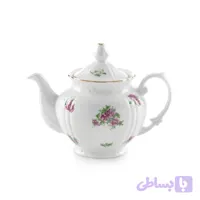 قوری چهارترک مینیاتوری زرین طرح بیدگل
