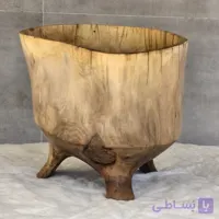 ظرف چوبی تماما دست‌ساز. یک تکه بدون اتصالات