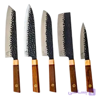 سرویس 5 پارچه چاقو سر آشپز فولادی