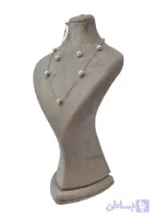 نیم ست زنانه مروارید شل استیل مدل زحل 1080