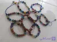 دستبند مهره ای عقیق هفت چاکرا زنانه اکسسوار ژورنال