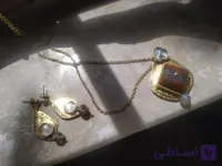 نیم ست زنانه شیشه ابسیدین ایرانی اکسسوار ژورنال