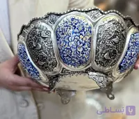کاسه قلدار قلمزنی مینیاتور گلبرگ