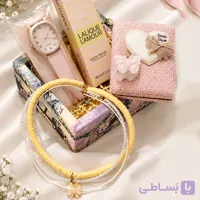 پک کادویی (ساعت + ادکلن + آینه + گردنبند+گیره مو)