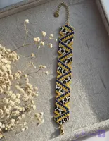 دستبند طرح پلنگی هفت و هشتی میوکی