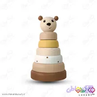 اسباب بازی چوبی طرح برج هوش حیوانات خرس MKids56