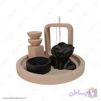 ست سنگی 5 تکه، جاشمعی، جاعودی، گلدان و سردیس دختر MD055