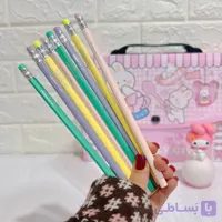 مداد مشکی مثلثی پاکن‌دار پاستلی کد 0401