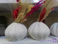 گلدان مدل کدو سفید جنس پلی استر