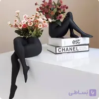 گلدان دکوراتیو مدل پا جنس پلی استر