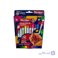 ماژیک رنگ آمیزی 12 رنگ پارسیکار مدل JM828-12