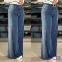 شلوار جین شافل زنانه سایز ۴۰ تا ۴۸ رنگ آبی - فروشگاه اینترنتی چیپ استور | cheep store