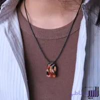 گردنبند چوبی تلاطم رنگ ها (تک نسخه)