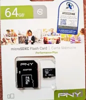 رم میکرو 64 گیگ پی ان وای PNY Performance PLUS + خشاب