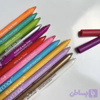 مداد چشم شمعی رنگی نئونی پک 12 عددی