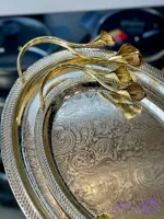 سینی جفتی گل شیپوری سایز متوسط و کوچک