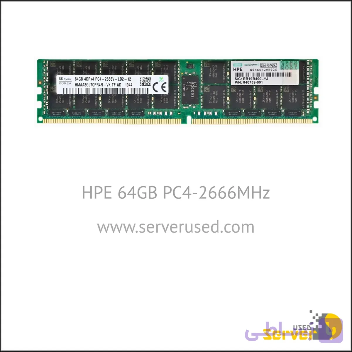 رم سرور استوک HPE 64GB DDR4 PC4-2666MHz
