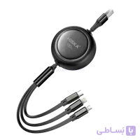 کابل شارژ چندکاره هیسکا HISKA LX-34 3 in 1 مشکی با جریان 5 آمپر